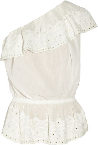 Isabel Marant Anaya Embroidered Cotton Top - Lyst