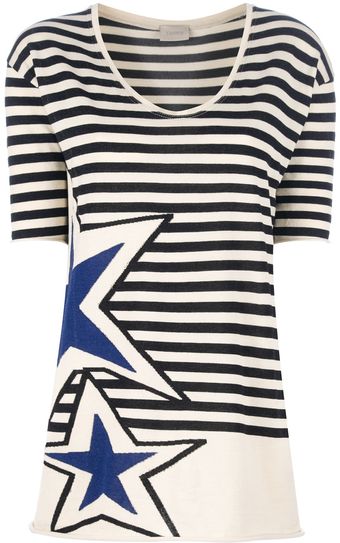 Laneus Striped Top - Lyst