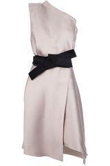 Lanvin One Shoulder Bow Dress