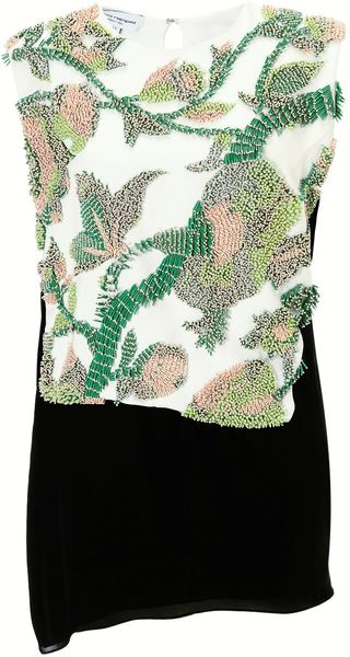 Narciso Rodriguez  Beaded Silk Top - Lyst