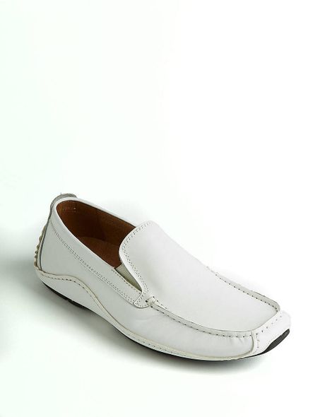 Steve Madden Rocckit Leather Loafers in White for Men | Lyst