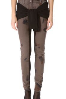 3.1 Phillip Lim Repair Stitch Skinny Pants with Tie Waist - Lyst