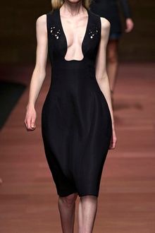 Carven Panama Plunge Neck Dress - Lyst