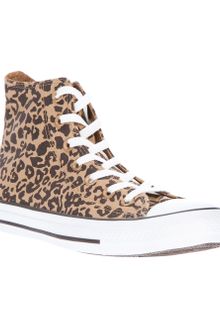 Converse Hi Top Leopard Print Trainer - Lyst
