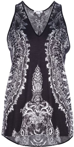 Helmut Lang Sleeveless Printed Top - Lyst