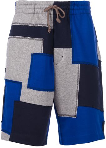 Kolor Patchwork Shorts - Lyst