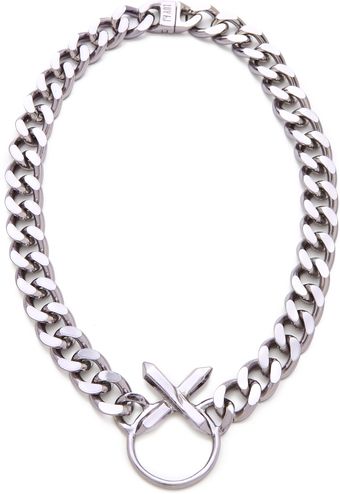 Luv Aj Crystal Cross Necklace - Lyst