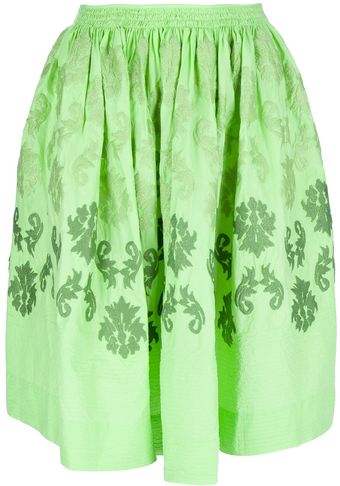 Moschino Cheap & Chic Appliqué Pleated Skirt - Lyst