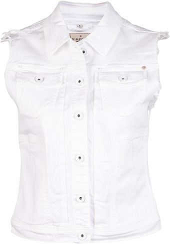 Sinclair Andi Trucker Denim Vest - Lyst