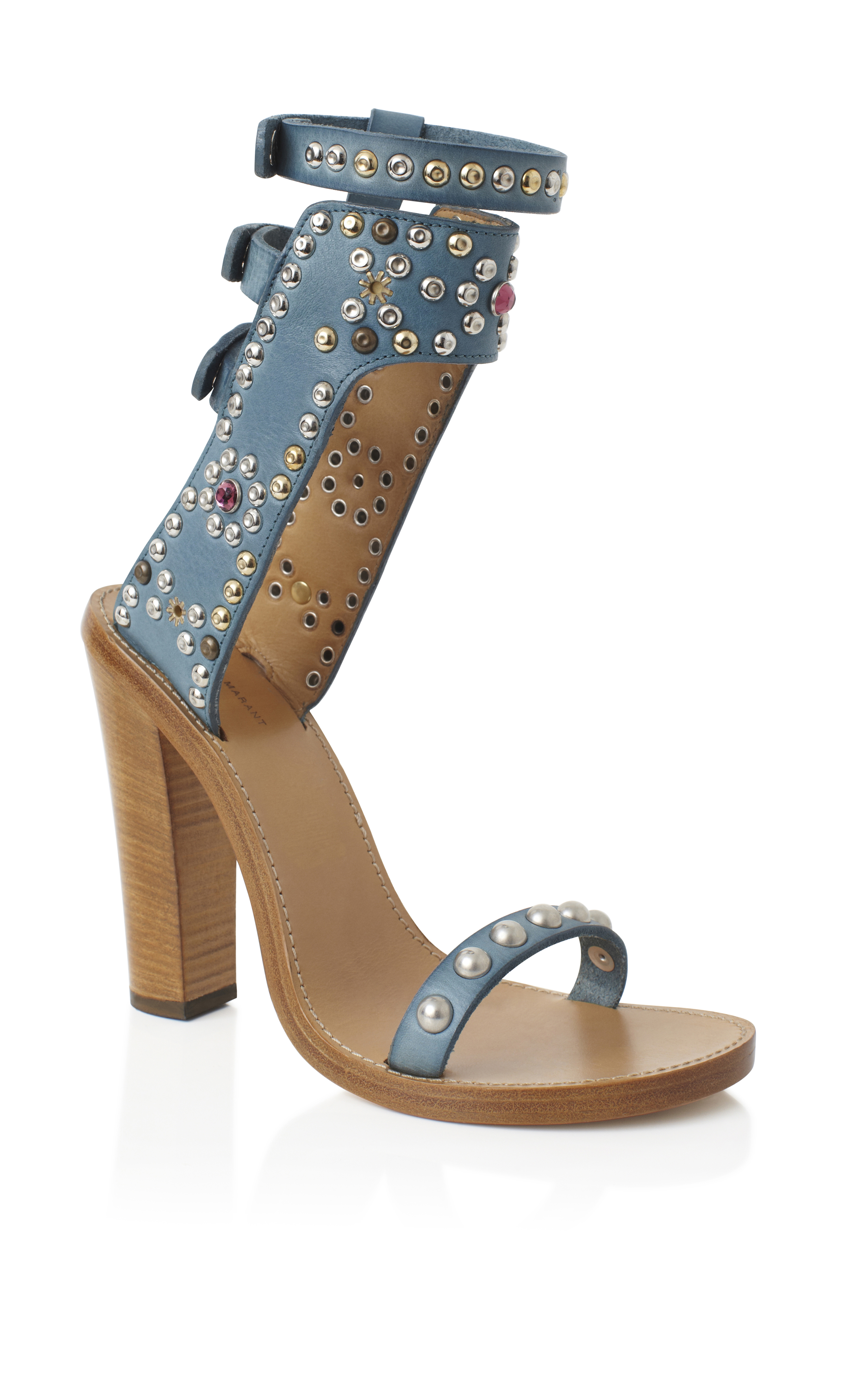 Isabel Marant Azur Charlotte Elvis Sandal in Blue (azur) | Lyst