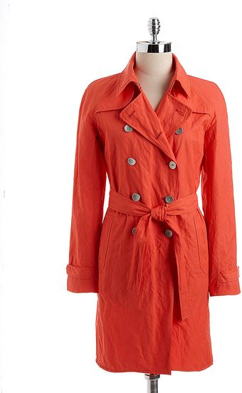 T Tahari Marcia Doublebreasted Trench Coat - Lyst
