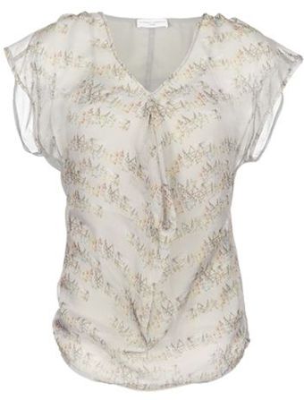 Almost Famous House Print Chiffon Top - Lyst
