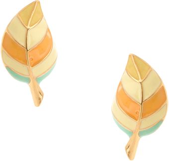 ASOS Collection Asos Leaf Stud Earrings - Lyst