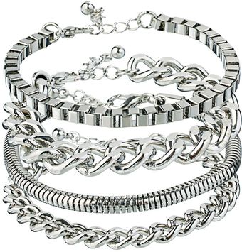 ASOS Collection Asos Pack Of Four Chain Bracelets - Lyst