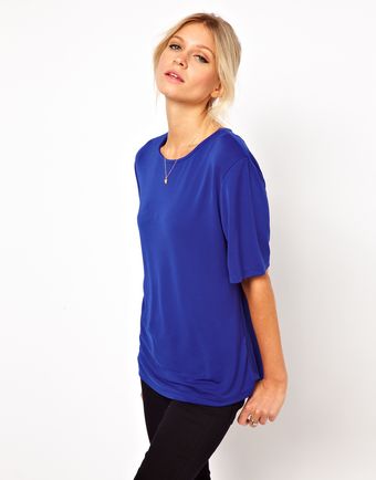 ASOS Collection Oversized T-Shirt in Crepe - Lyst