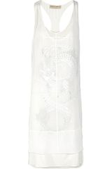 Emilio Pucci Silk Chiffon and Embellished Mesh Dress