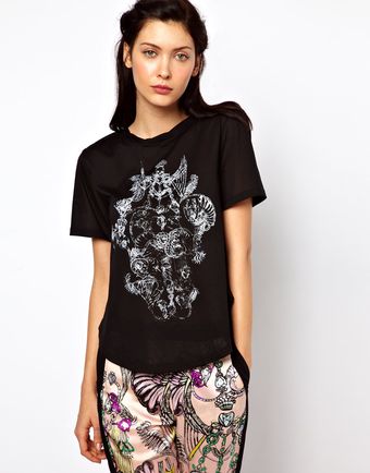 Sophia Kokosalaki By Sophia Kokosalaki Tee with Neckline Drape - Lyst