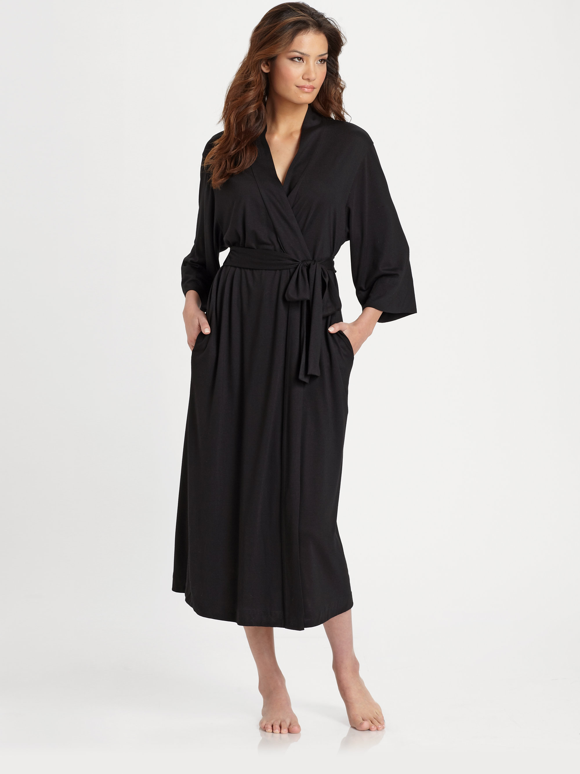 Natori ShangriLa Robe in Black Lyst