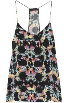 Tibi Printed Silk Crepe De Chine Top - Lyst