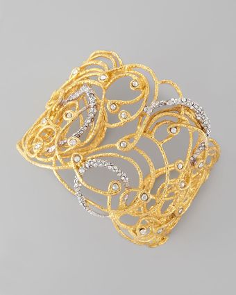 Alexis Bittar Mauritius Golden Rhodium Crystal Cuff - Lyst