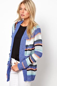 ASOS Collection Asos Edge To Edge Stripey Cardi - Lyst