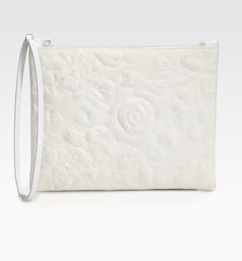 Christopher Kane Rose Embossed Leather Clutch - Lyst