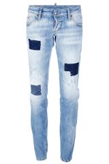 DSquared2 Patchwork Skinny Jeans
