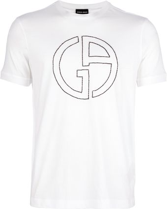 Giorgio Armani Logo Tshirt - Lyst