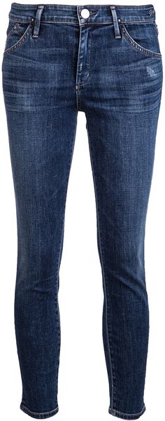 Goldsign Glam Crop Jean - Lyst