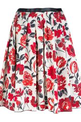 Jil Sander Pleated Floral Skirt