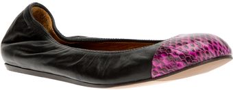 Lanvin Contrast Toe Ballerina - Lyst