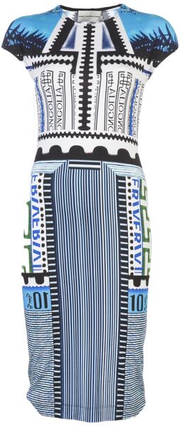 Mary Katrantzou Fitted Print Dress - Lyst