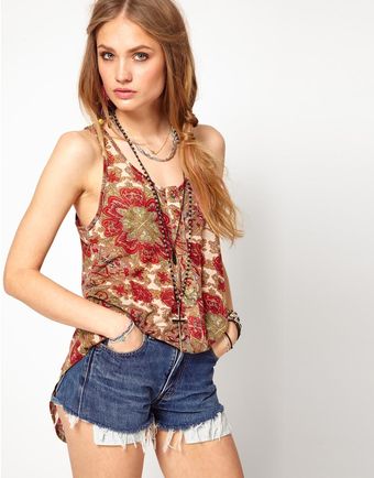 Mink Pink Bohemian Like You Vest Top in Paisley - Lyst