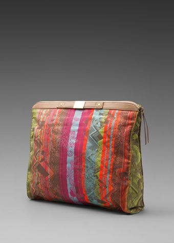 Twelfth Street by Cynthia Vincent Bankers Clutch in Neon Jacquard - Lyst