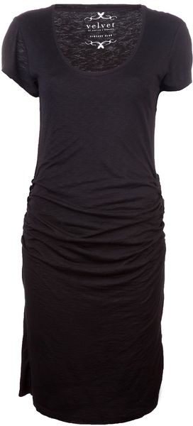 Velvet Lux Slub Tshirt Dress - Lyst