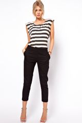 ASOS Collection Asos Crop Trousers in Linen