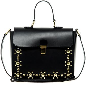 ASOS Collection Asos Leather Stud Across Body Bag - Lyst