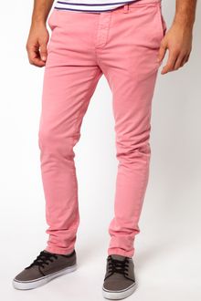 Asos Skinny Chino with Acid Wash - Lyst