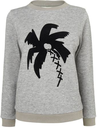 Boutique By Jaeger Palm Tree Sweater - Lyst