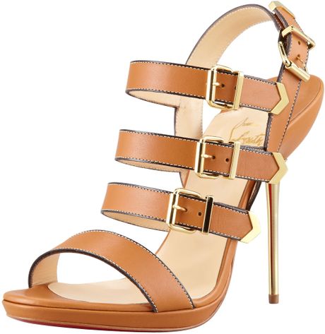 louboutin brown sandals