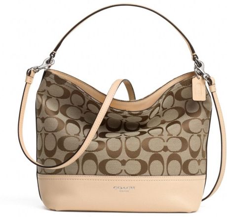 bucket signature coach legacy bag mini khaki