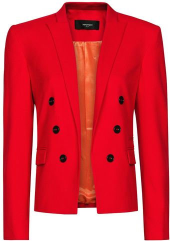 Mango Decorative Buttons Blazer - Lyst