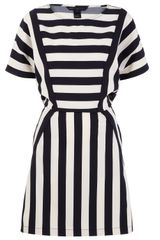 Marc By Marc Jacobs Navy and Cream Striped Scooter Dress