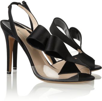 Nicholas Kirkwood Silk Satin and Pvc Slingbacks - Lyst