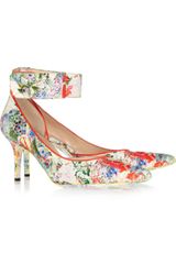 Nicholas Kirkwood Erdem Floral Print Satin Pumps