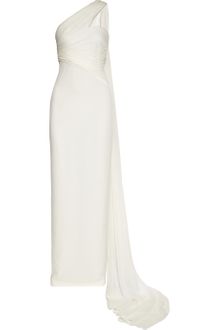 Notte By Marchesa Oneshoulder Textured Silkchiffon Gown - Lyst