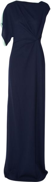 Roksanda Ilincic Misora Twotone Wool crepe Gown - Lyst