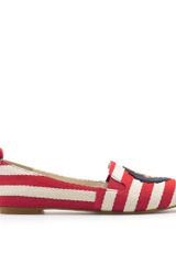 Zara Nautical Stripe Canvas Slippers