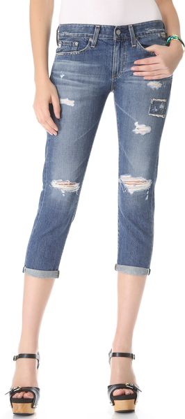 Ag Adriano Goldschmied Piper Slouchy Slim Crop Jeans - Lyst