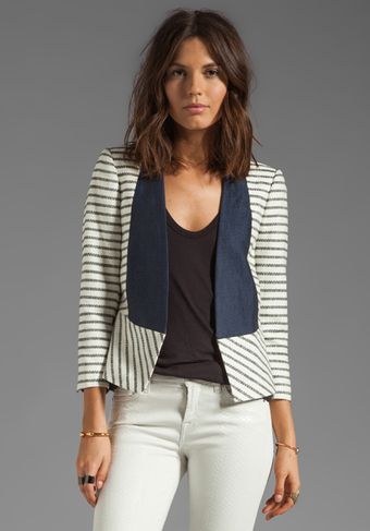 By Malene Birger New Looks Etioloa Blazer in Creamblack - Lyst